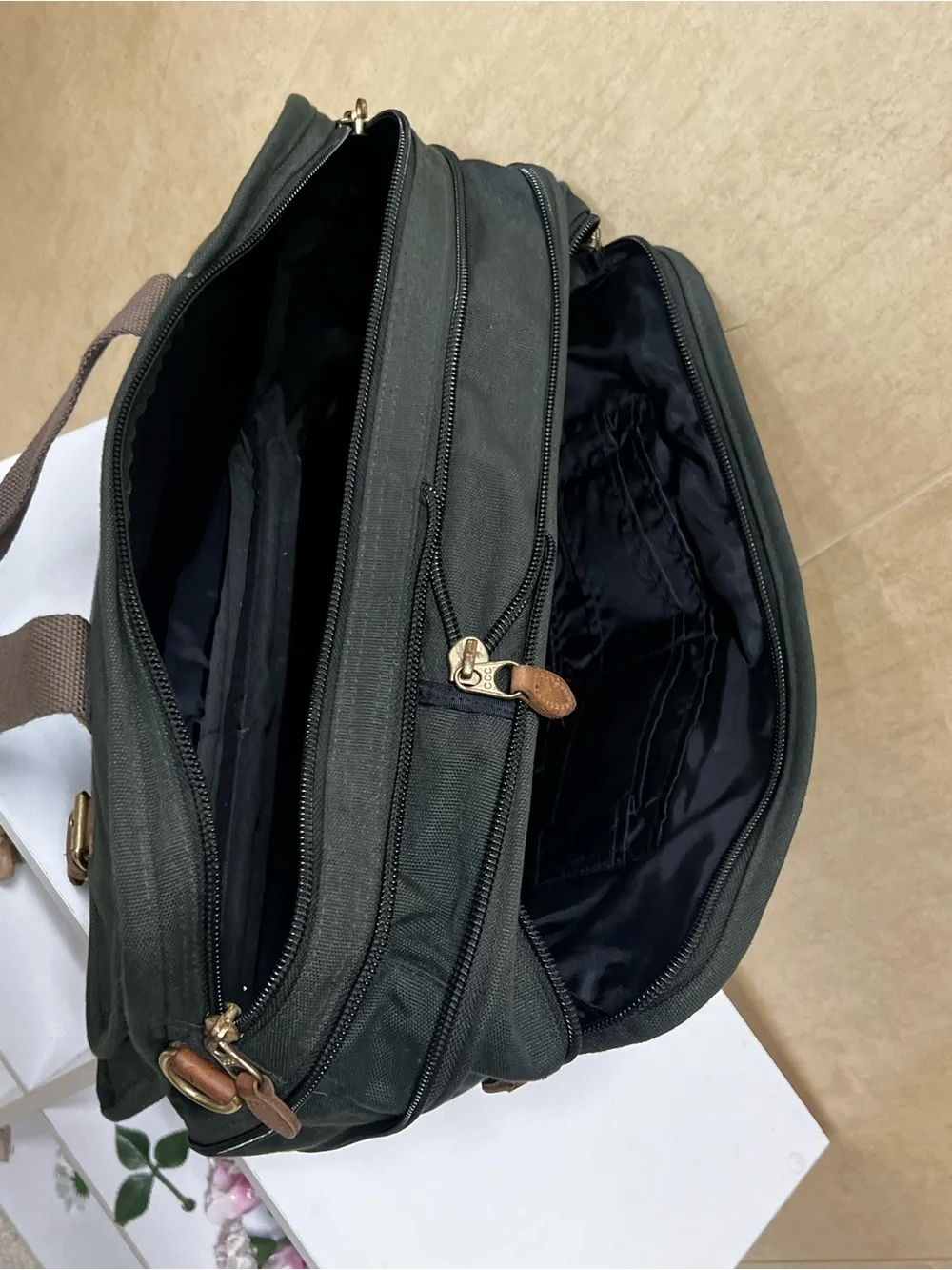 Vintage Laptop Briefcase Messenger Bag